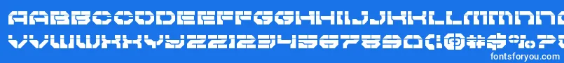 フォントPulsarclasslaser – 青い背景に白い文字