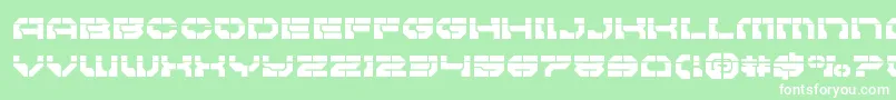 フォントPulsarclasslaser – 緑の背景に白い文字