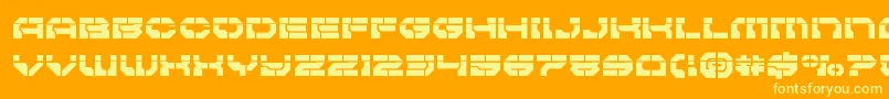 フォントPulsarclasslaser – オレンジの背景に黄色の文字