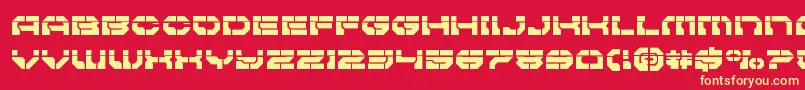 Pulsarclasslaser Font – Yellow Fonts on Red Background