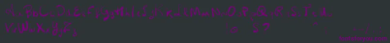 フォントVtksVinteECinco – 黒い背景に紫のフォント