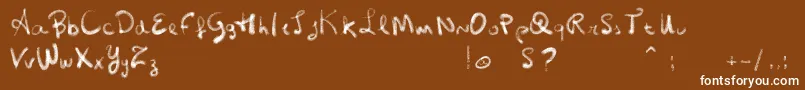 VtksVinteECinco Font – White Fonts on Brown Background