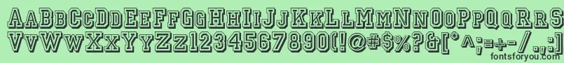 Fonte Jerseyletters – fontes pretas em um fundo verde