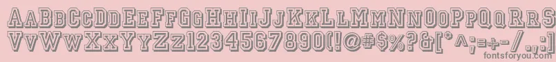 Jerseyletters-Schriftart – Graue Schriften auf rosa Hintergrund