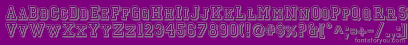 Fonte Jerseyletters – fontes cinzas em um fundo violeta