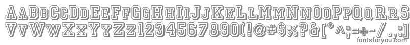 フォントJerseyletters – 白い背景に灰色の文字