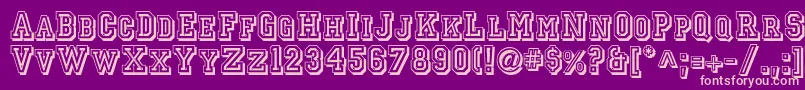 Fonte Jerseyletters – fontes rosa em um fundo violeta