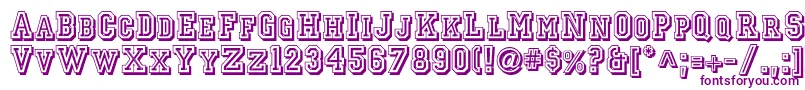 Czcionka Jerseyletters – fioletowe czcionki