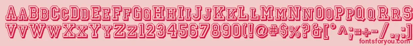 Fonte Jerseyletters – fontes vermelhas em um fundo rosa