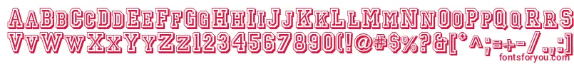 フォントJerseyletters – 赤い文字