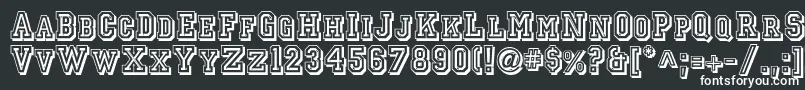 Czcionka Jerseyletters – białe czcionki