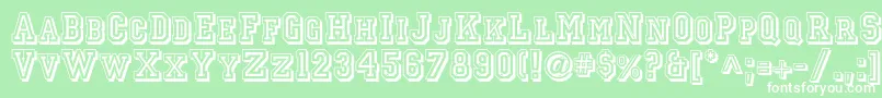 Police Jerseyletters – polices blanches sur fond vert