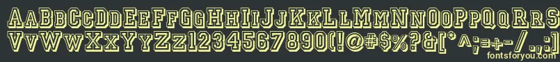 Jerseyletters Font – Yellow Fonts on Black Background