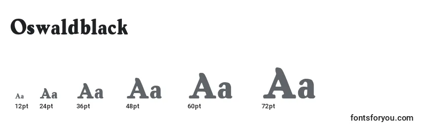 Oswaldblack Font Sizes