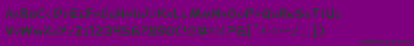 PandemoniousPufferyLight-Schriftart – Schwarze Schriften auf violettem Hintergrund