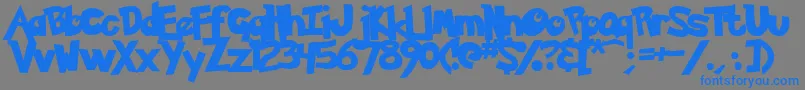 PokemonSolid Font – Blue Fonts on Gray Background