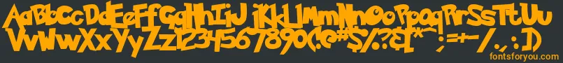 PokemonSolid Font – Orange Fonts on Black Background