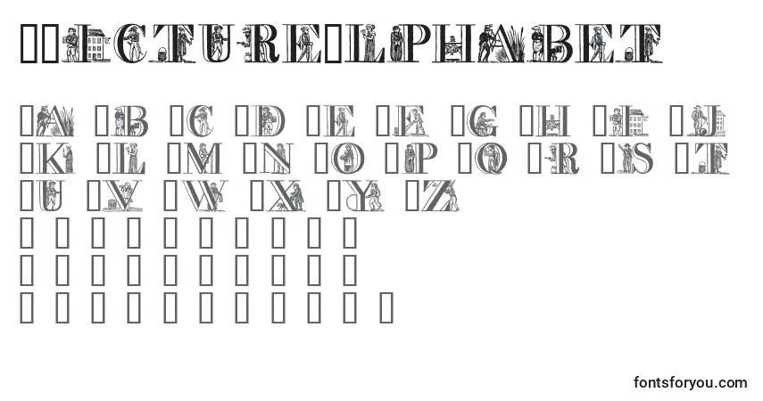Czcionka APictureAlphabet – alfabet, cyfry, specjalne znaki