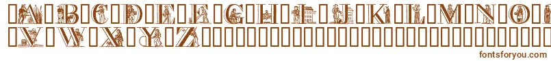 Шрифт APictureAlphabet – коричневые шрифты на белом фоне
