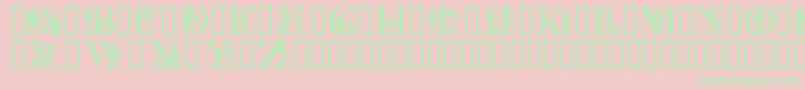 APictureAlphabet Font – Green Fonts on Pink Background