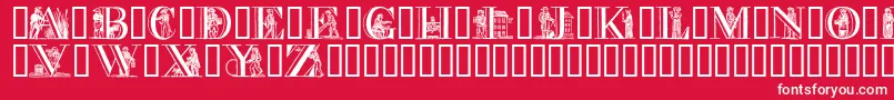 APictureAlphabet Font – White Fonts on Red Background