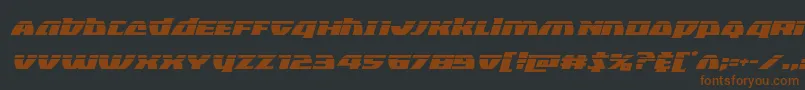 Blackbishoplaserital-fontti – ruskeat fontit mustalla taustalla