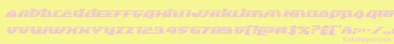 Blackbishoplaserital Font – Pink Fonts on Yellow Background