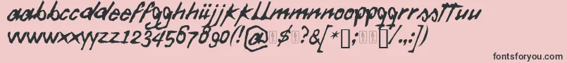 DaftFont Font – Black Fonts on Pink Background