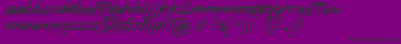 DaftFont Font – Black Fonts on Purple Background