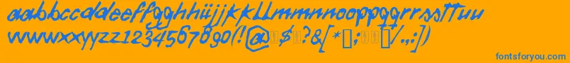 DaftFont Font – Blue Fonts on Orange Background