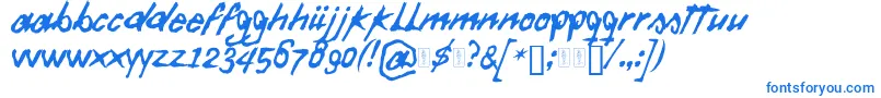 DaftFont Font – Blue Fonts on White Background