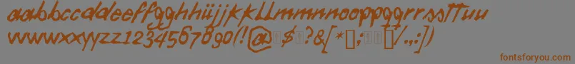 DaftFont Font – Brown Fonts on Gray Background