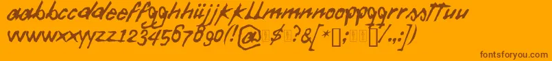 DaftFont Font – Brown Fonts on Orange Background