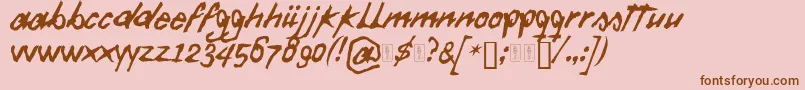 DaftFont Font – Brown Fonts on Pink Background