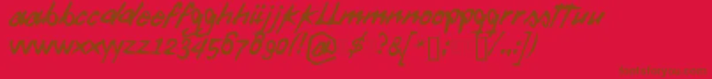 DaftFont Font – Brown Fonts on Red Background