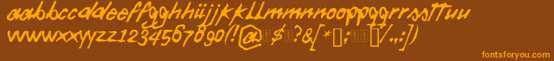 DaftFont Font – Orange Fonts on Brown Background
