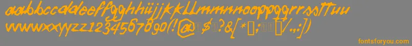 DaftFont Font – Orange Fonts on Gray Background