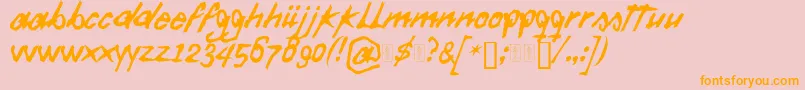 DaftFont Font – Orange Fonts on Pink Background