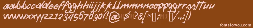 Police DaftFont – polices roses sur fond brun