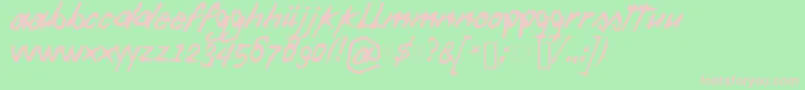 Шрифт DaftFont – розовые шрифты на зелёном фоне