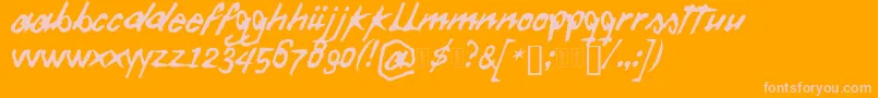 Шрифт DaftFont – розовые шрифты на оранжевом фоне