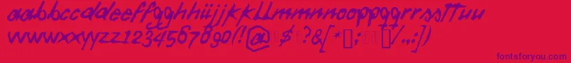 DaftFont Font – Purple Fonts on Red Background