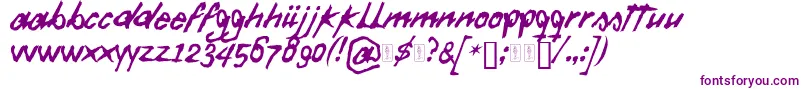 DaftFont Font – Purple Fonts on White Background