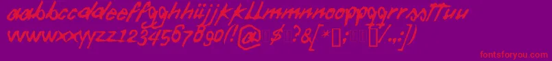 DaftFont Font – Red Fonts on Purple Background
