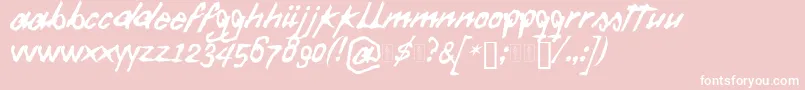 DaftFont Font – White Fonts on Pink Background