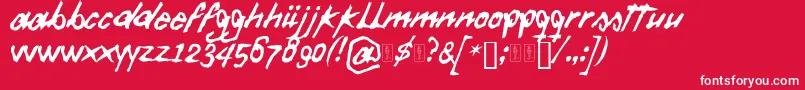DaftFont Font – White Fonts on Red Background