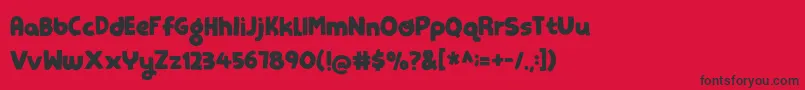 フォントPetangueDemo – 赤い背景に黒い文字