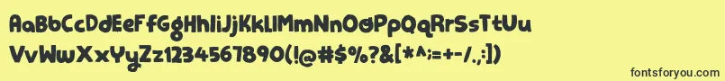 Шрифт PetangueDemo – чёрные шрифты на жёлтом фоне