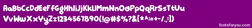 PetangueDemo Font – White Fonts on Purple Background