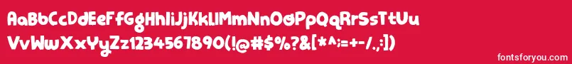 PetangueDemo Font – White Fonts on Red Background